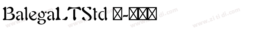 BalegaLTStd 中字体转换